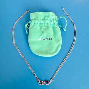 Tiffany & Co infinity silver necklace